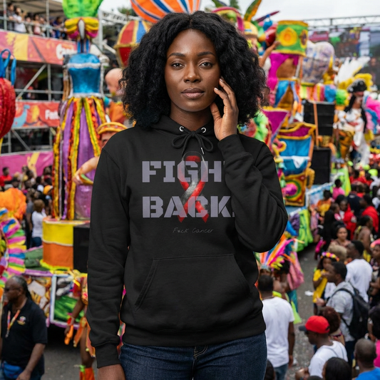 Champion branded, Fight Back "Vernett Rose" Trinidad and Tobago edition | Cancer Awareness Ribbon Pullover