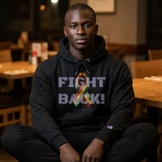 Champion branded, Fight Back "Vernett Rose" Ghana edition | Cancer Awareness Ribbon Pullover