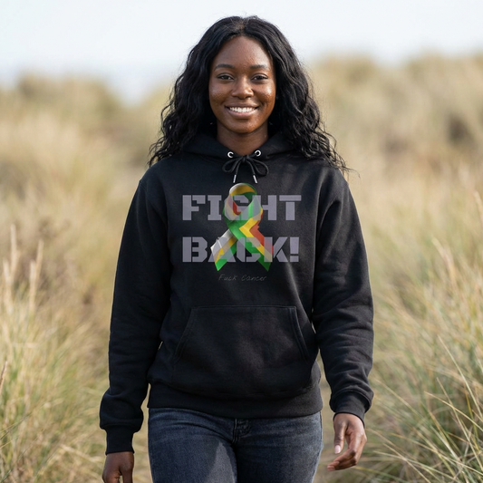 Champion branded, Fight Back "Vernett Rose" Guyana edition | Cancer Awareness Ribbon Pullover