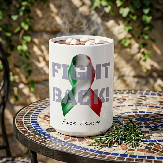 Fight Back! "Vernett E. Rose" Memorial mug | Italy Edition | Cancer Awareness Mug