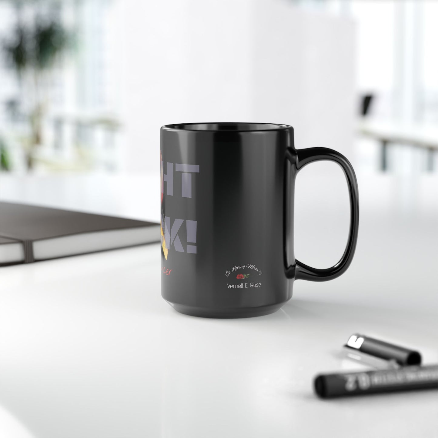 Fight Back! F*ck Cancer | Vernett E Rose Memorial mug | Germany edition | Cancer Awareness Mug