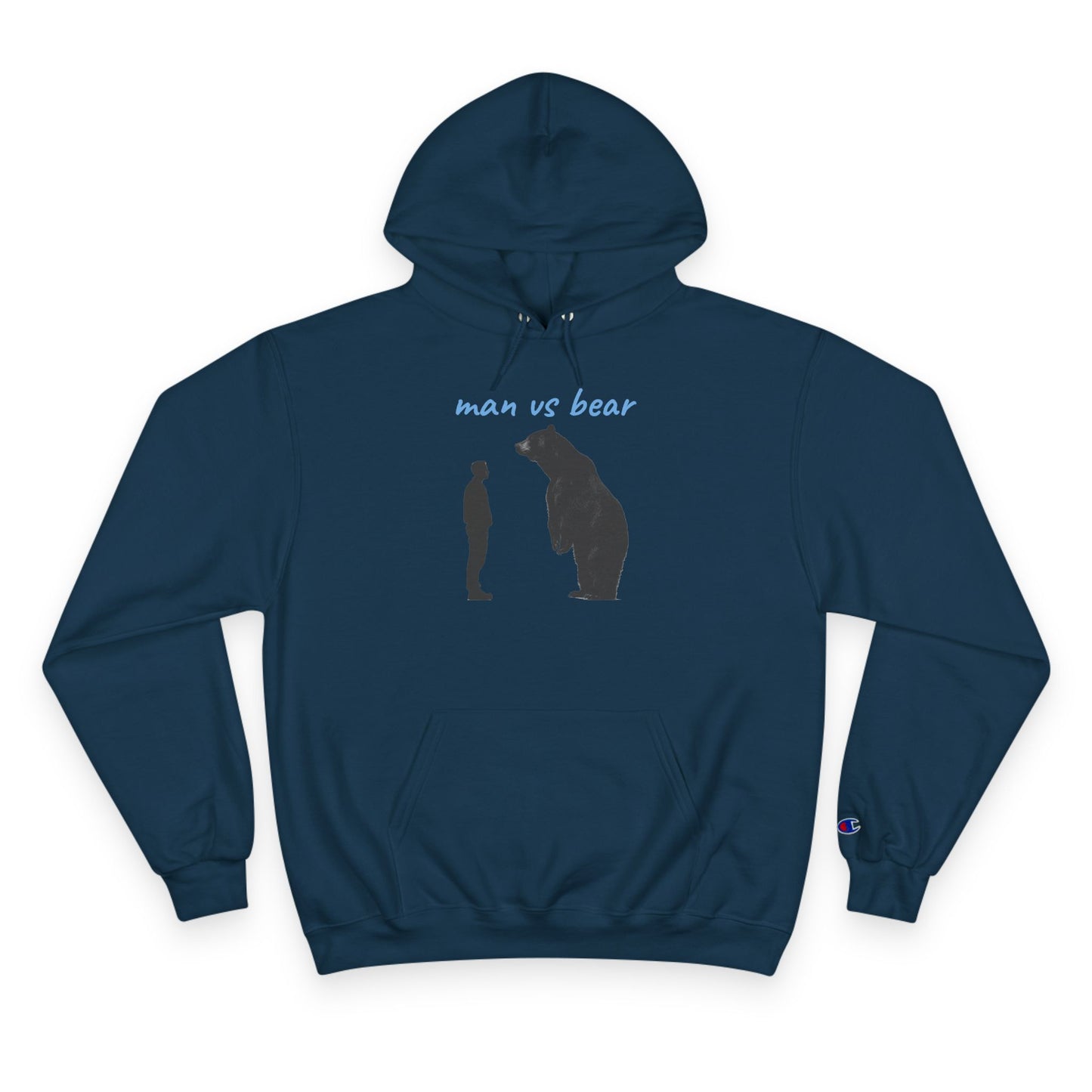 Man VS Bear Encounter Hoodie, Unique Graphic Sweatshirt for Nature Lovers, Animal Art Gift, Cozy Unisex Apparel, Adventure Outfit
