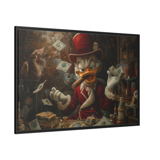 Dollar Duck Dynasty| Matte Canvas, Black Frame