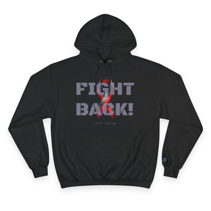 Champion branded, "Fight Back!" F*ck Cancer | Vernett Rose Trinidad and Tobago edition | Cancer Awareness Ribbon Pullover