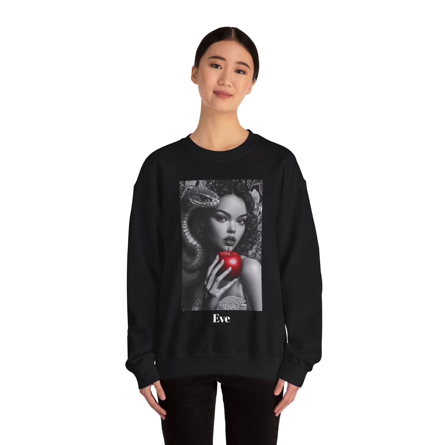 Eve 2024 | Adam & Eve | Biblical Story | Eve and the Serpent | Original Sin |  Crewneck Sweatshirt