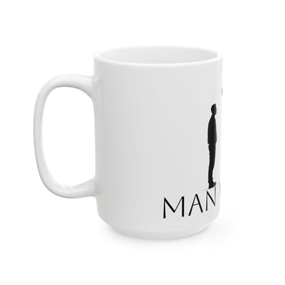 Bear vs Man Ceramic Mug - Nature Lover Gift, Wildlife Coffee Cup, Adventure Mug, Rustic Home Decor, Animal Lovers Present