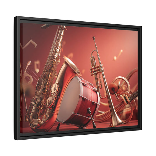 Music & Life, Jazz Wall Art, Home Decor, Music Lover Gift, Framed Canvas, Artistic Wall Decor