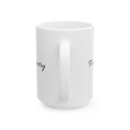 For God and Country, Patriotic Ceramic Mug, Military Pride Mug, 4th of July Gift, Veteran Appreciation Gift, Coffee Mug for Heroes