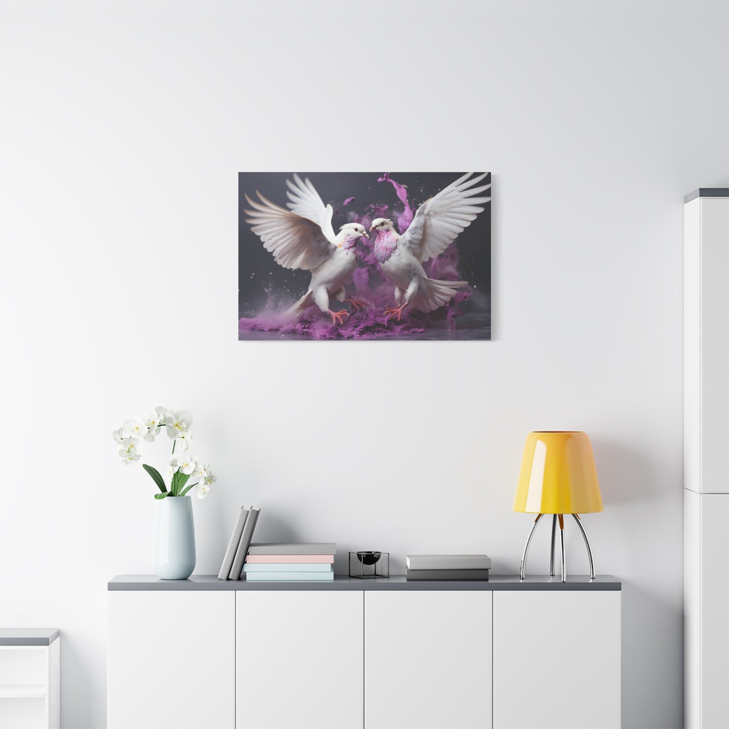 Doves Fly-Matte Canvas, Stretched, 1.25"