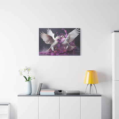 Doves Fly-Matte Canvas, Stretched, 1.25"