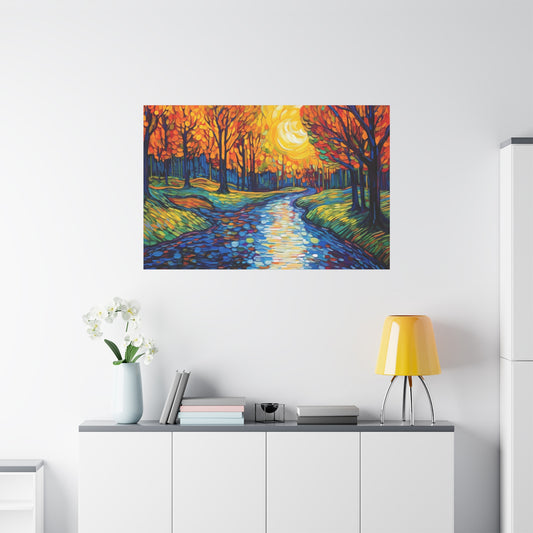 River of Day-Matte Canvas, Stretched, 1.25"