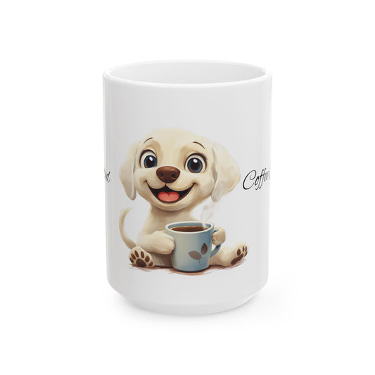 Cute Puppy Ceramic Mug, Dog Lover Gift, Coffee or Tea Cup, 11oz or 15oz, Ideal for Birthdays, Pet Lovers, Housewarming