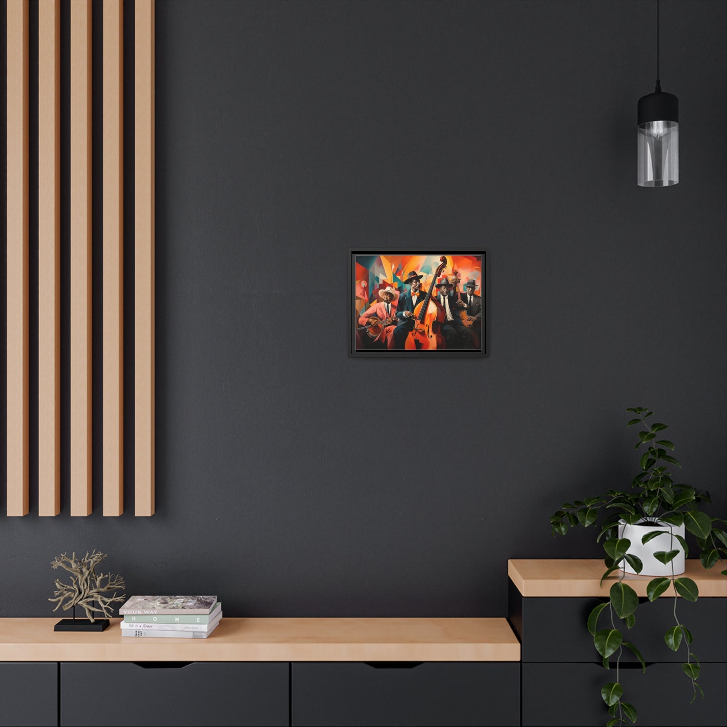 Blues Brothers-Matte Canvas, Black Frame