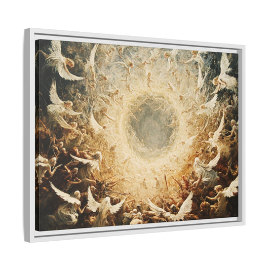 God's Army, Angelic Framed Canvas Print, Spiritual Art Decor, Ethereal Wall Artwork, Perfect for Home, Office, Gift, Meditation Space