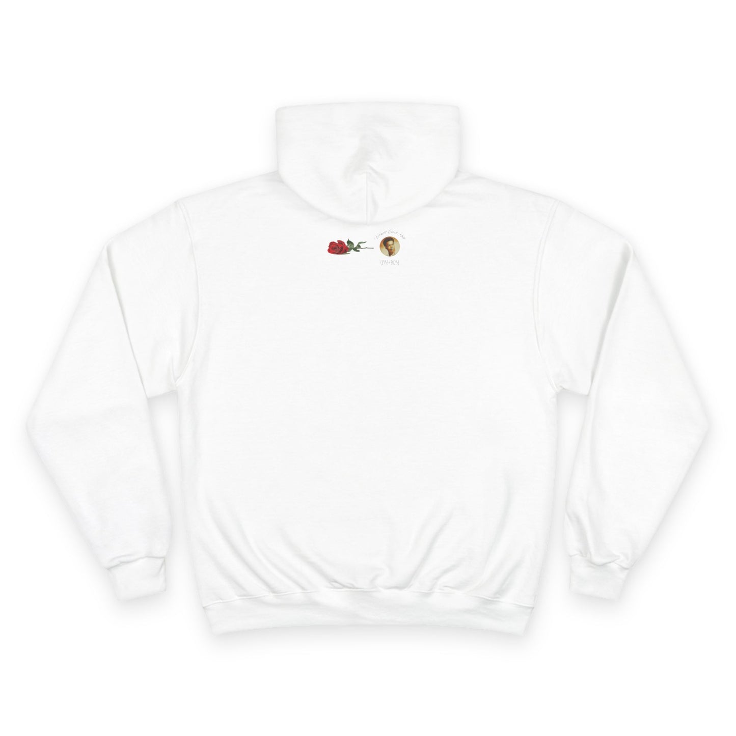 Champion branded, "Fight Back!" Vernett Rose AM Ribbon hoodie | Cancer Awareness Ribbon Pullover