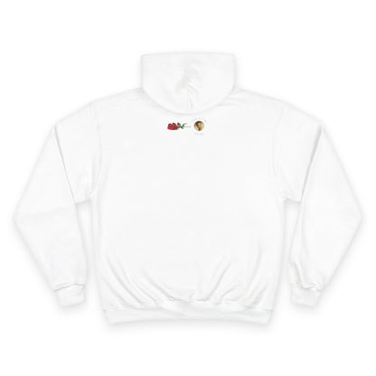 Champion branded, "Fight Back!" Vernett Rose AM Ribbon hoodie | Cancer Awareness Ribbon Pullover