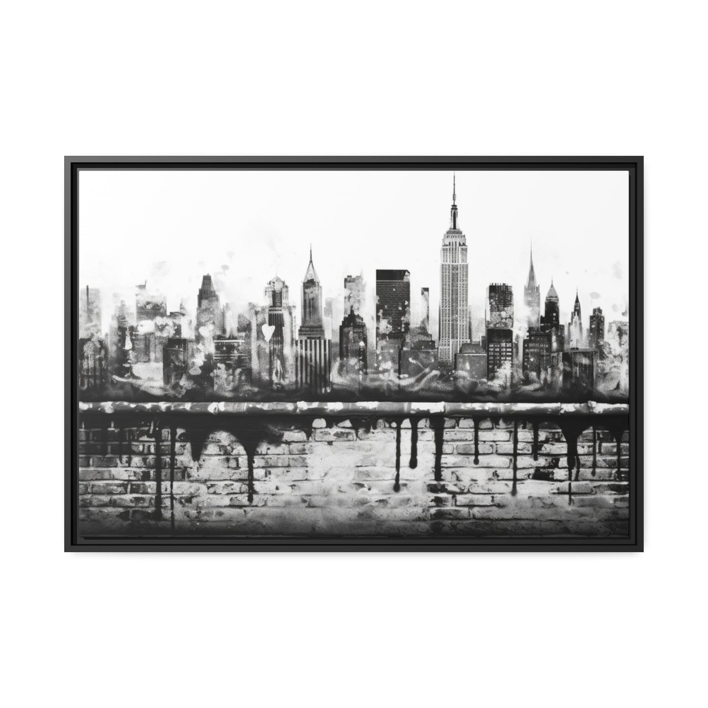 New York State of Mind-Matte Canvas, Black Frame