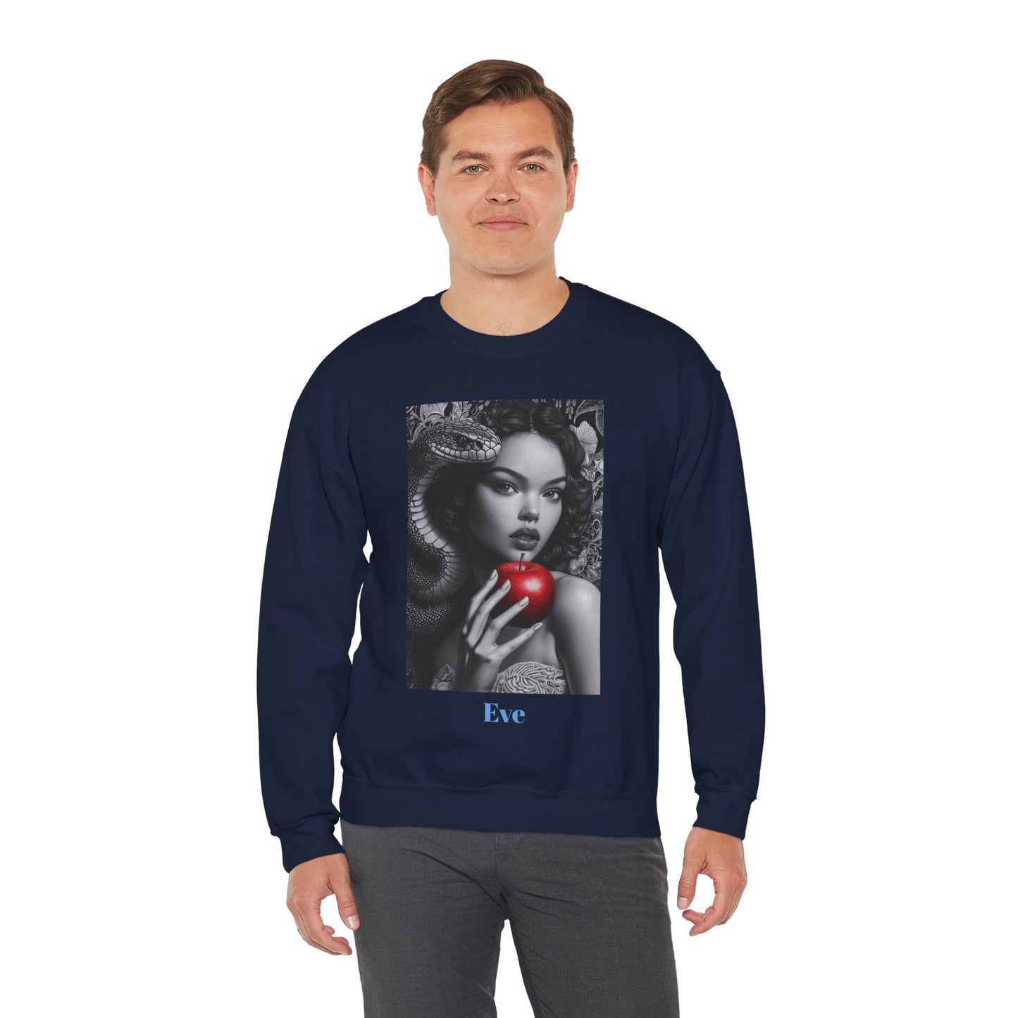 Eve 2024 | Adam & Eve | Biblical Story | Eve and the Serpent | Original Sin |  Crewneck Sweatshirt
