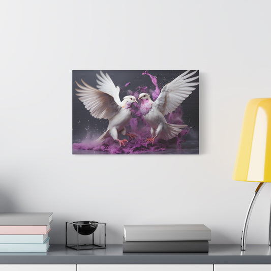 Doves Fly-Matte Canvas, Stretched, 1.25"