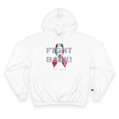 Champion branded, "Fight Back!" F*ck Cancer | Vernett Rose Mexico edition | Cancer Awareness Ribbon Pullover