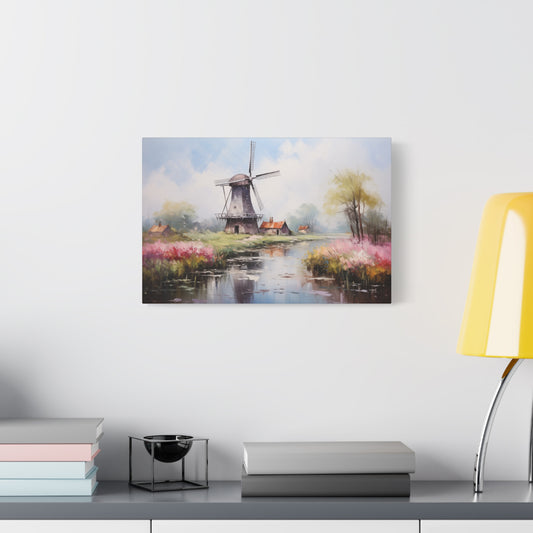 Rural Tranquility Windmill | Matte Canvas, Stretched, 1.25"
