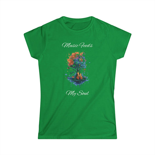Music Feeds My Soul-Women's Softstyle Tee