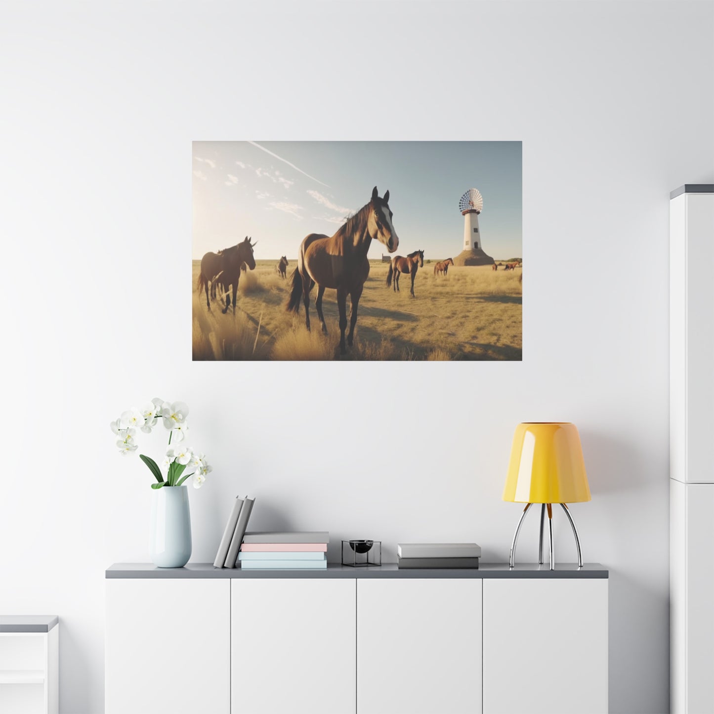 Herd of horses-Matte Canvas, Stretched, 1.25"