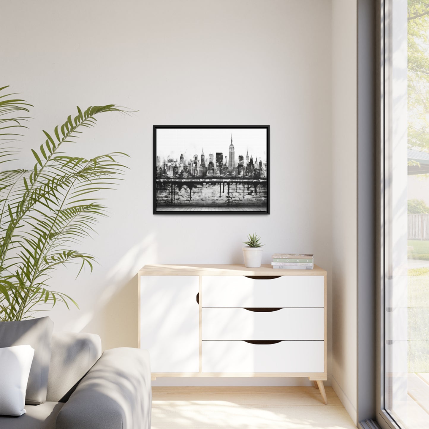 New York State of Mind-Matte Canvas, Black Frame