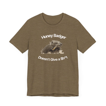 Honey Badger Doesn't Give A Sh*T-Unisex Short Sleeve Tee