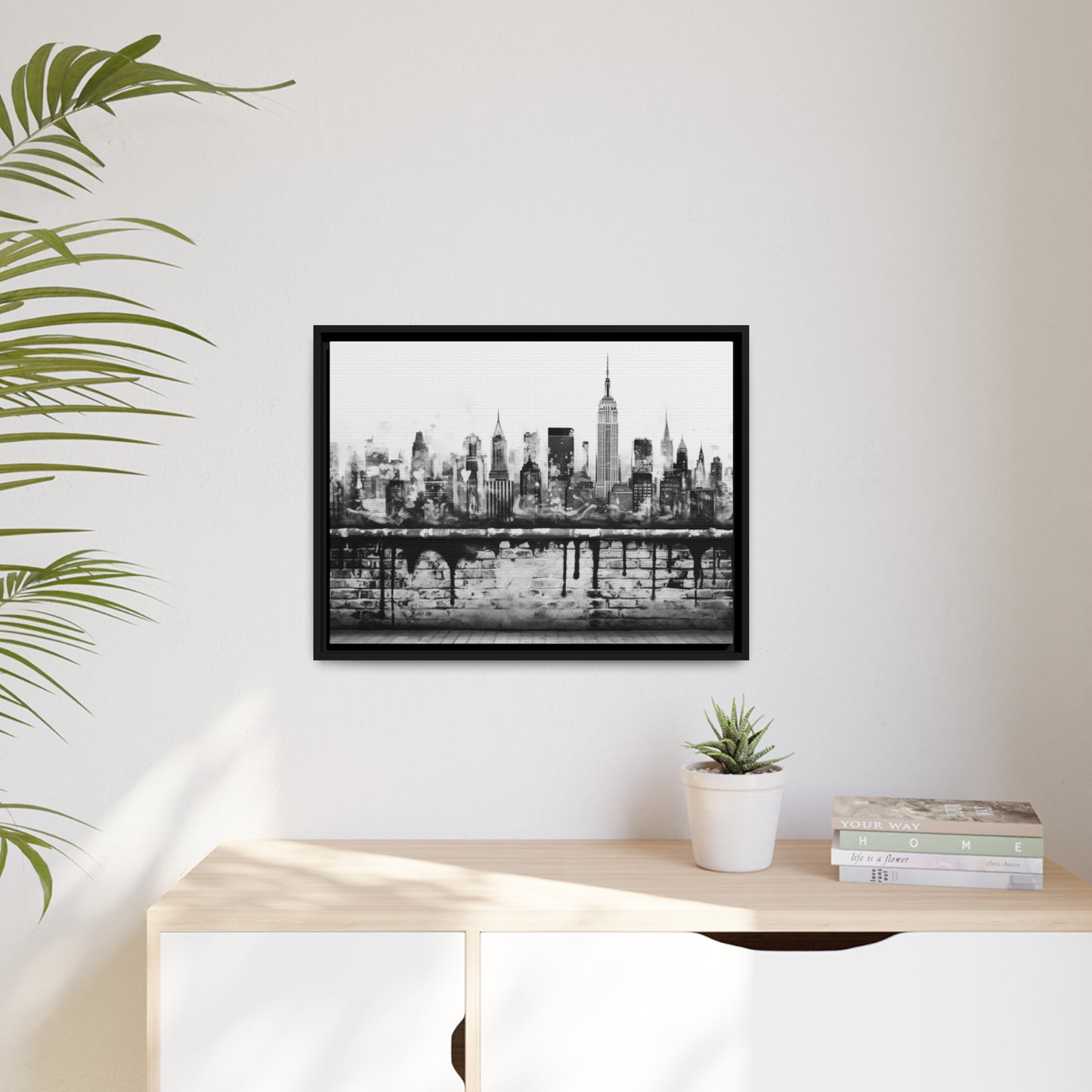 New York State of Mind-Matte Canvas, Black Frame