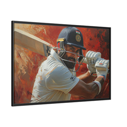 Abrstract Virat Kohli | Matte Canvas | Black Frame | Cricket canvas