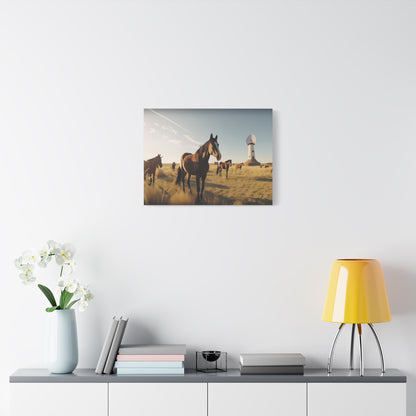 Herd of horses-Matte Canvas, Stretched, 1.25"