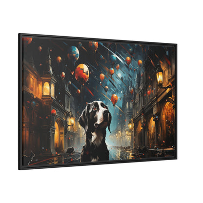 A Dog's World-Matte Canvas, Black Frame