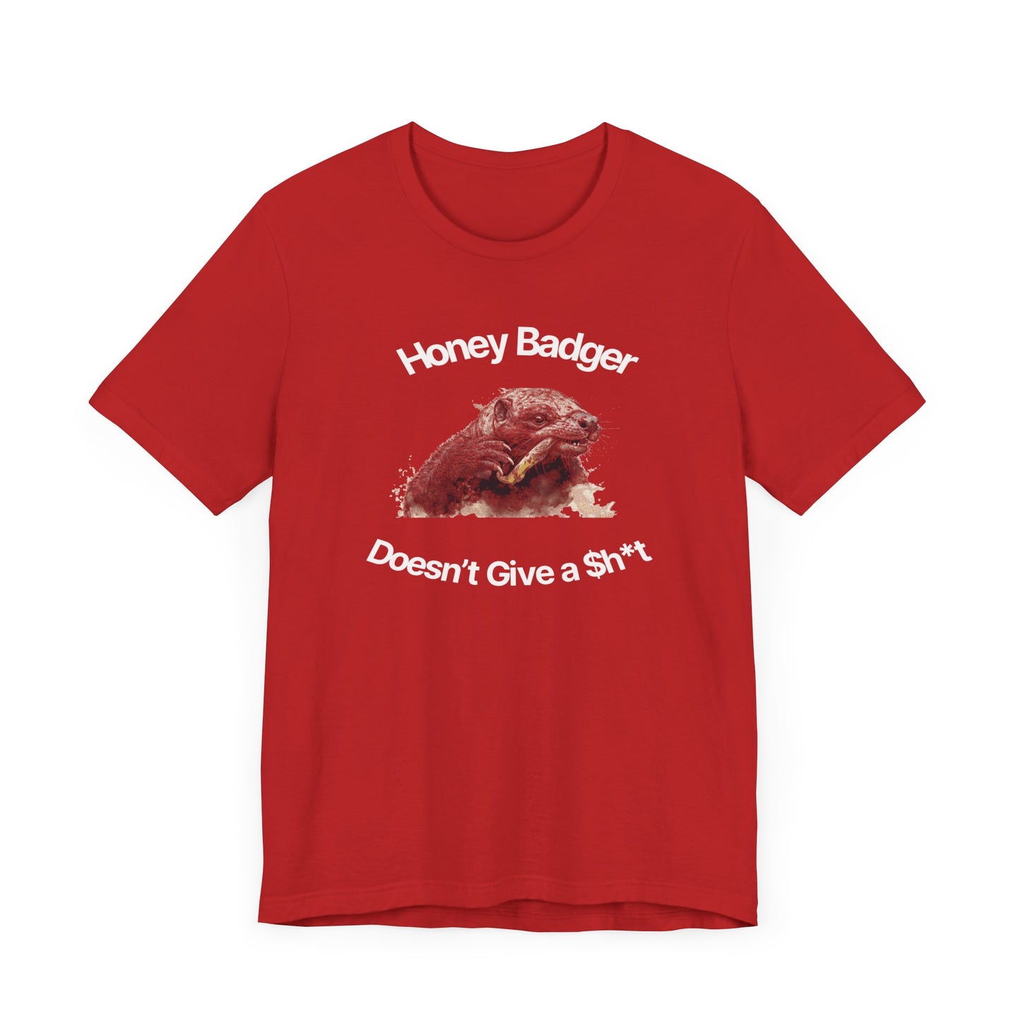 Honey Badger Doesn't Give A Sh*T-Unisex Short Sleeve Tee