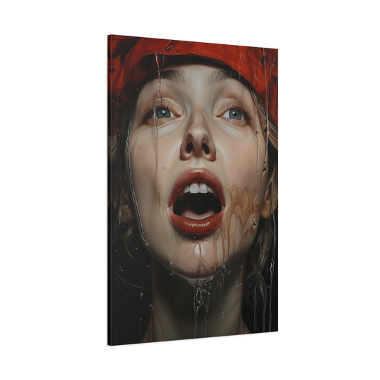 Echoes of Rain and Red-Matte Canvas, Stretched, 1.25"