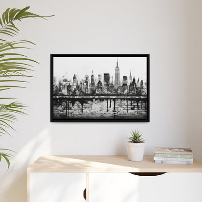 New York State of Mind-Matte Canvas, Black Frame