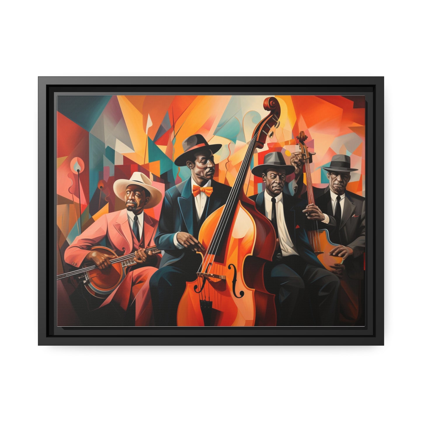 Blues Brothers-Matte Canvas, Black Frame