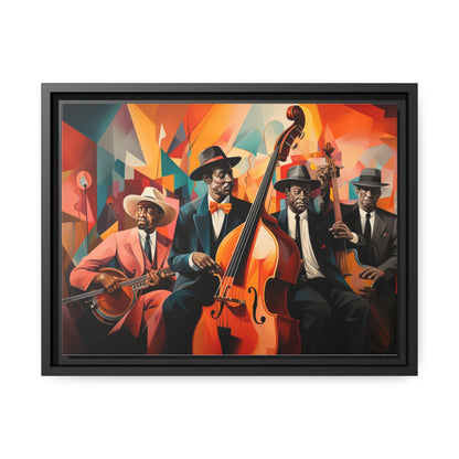 Blues Brothers-Matte Canvas, Black Frame