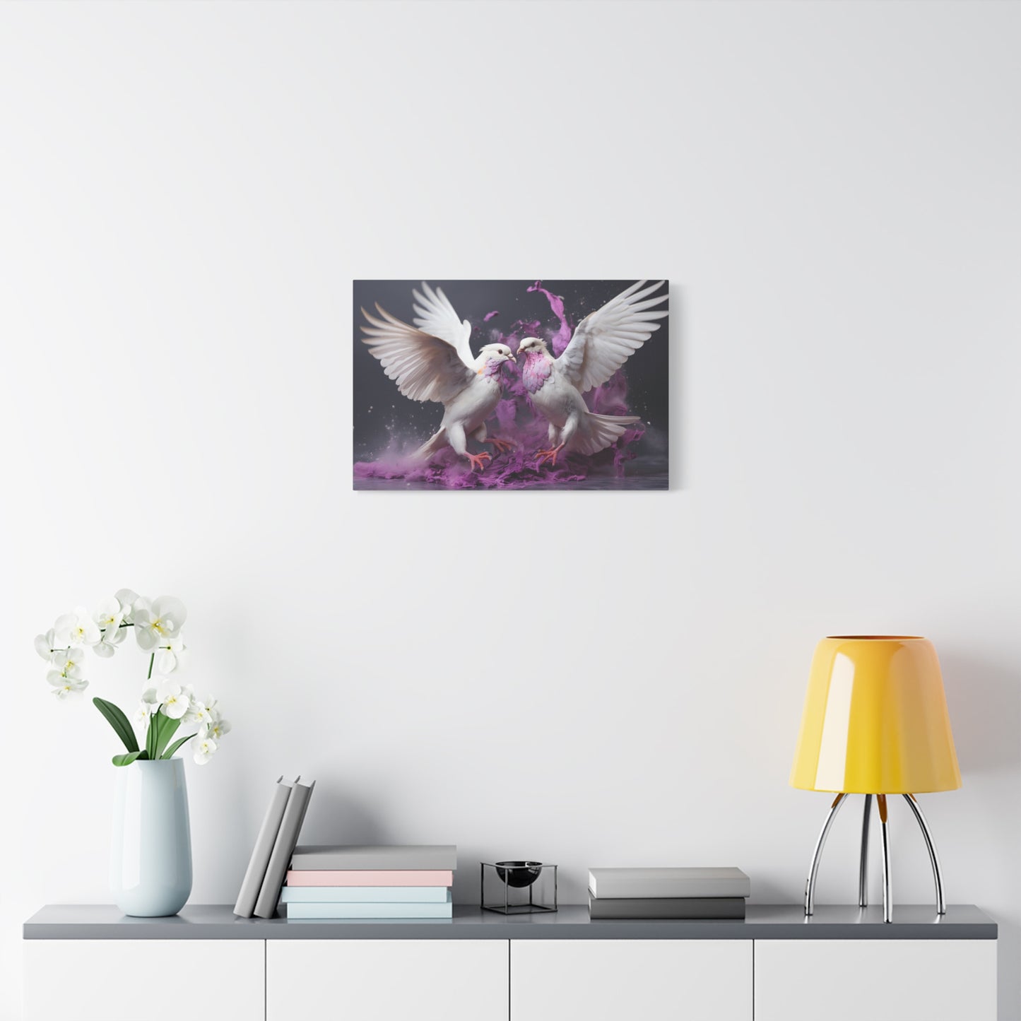 Doves Fly-Matte Canvas, Stretched, 1.25"