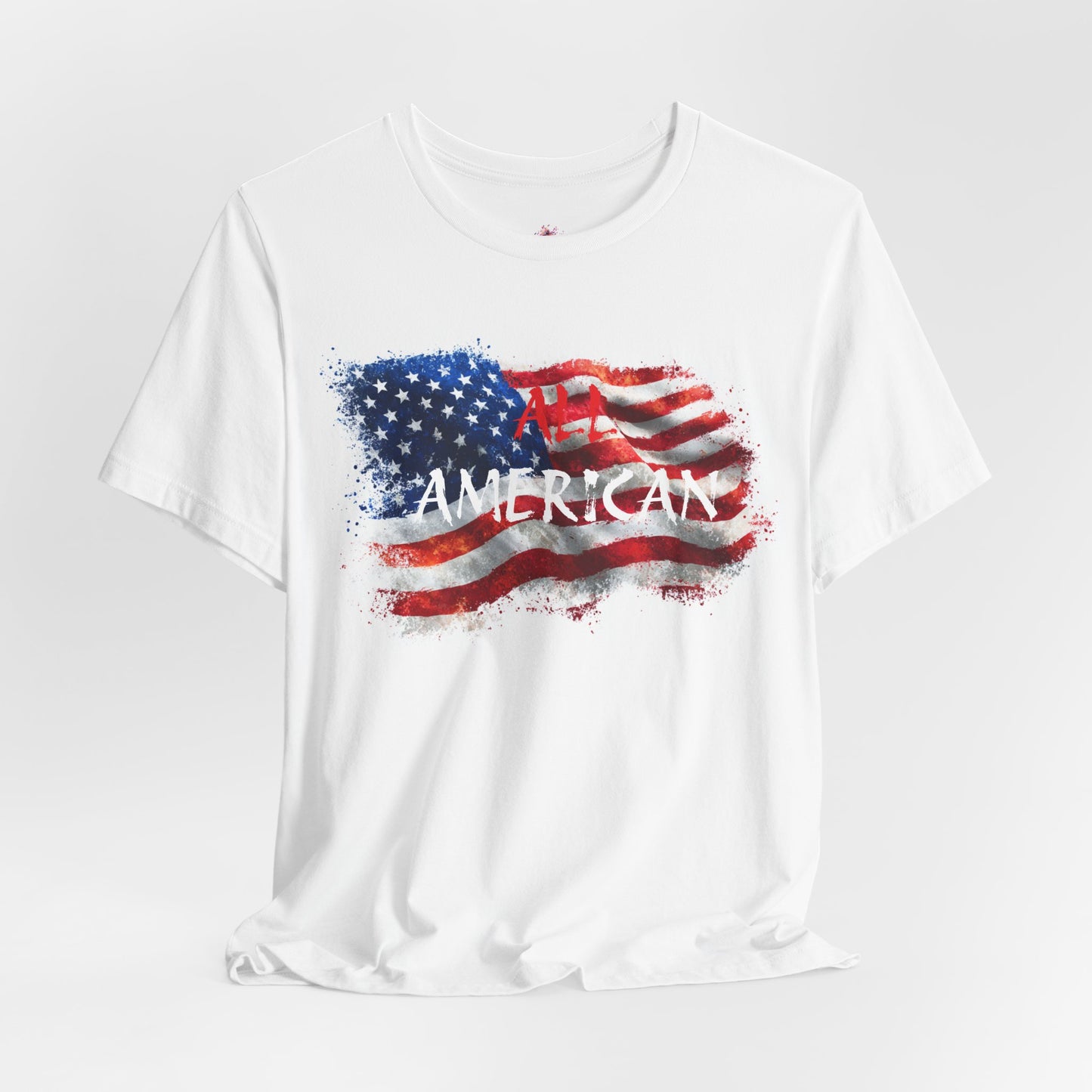 All-American Graphic Tee, American Flag, Patriotic Shirt, Unisex Tee, 4th of July Wear, Independence Day Apparel, Casual Summer Shirt