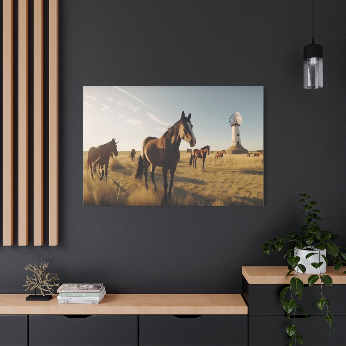 Herd of horses-Matte Canvas, Stretched, 1.25"