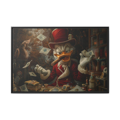 Dollar Duck Dynasty| Matte Canvas, Black Frame