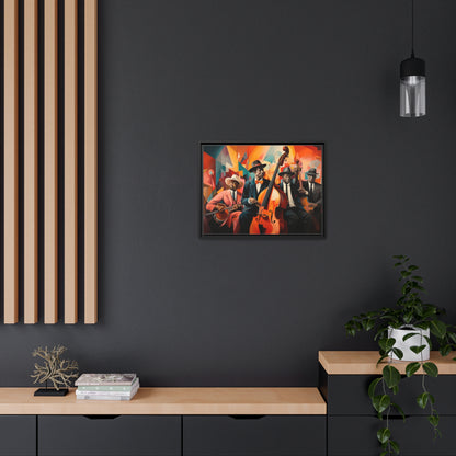 Blues Brothers-Matte Canvas, Black Frame