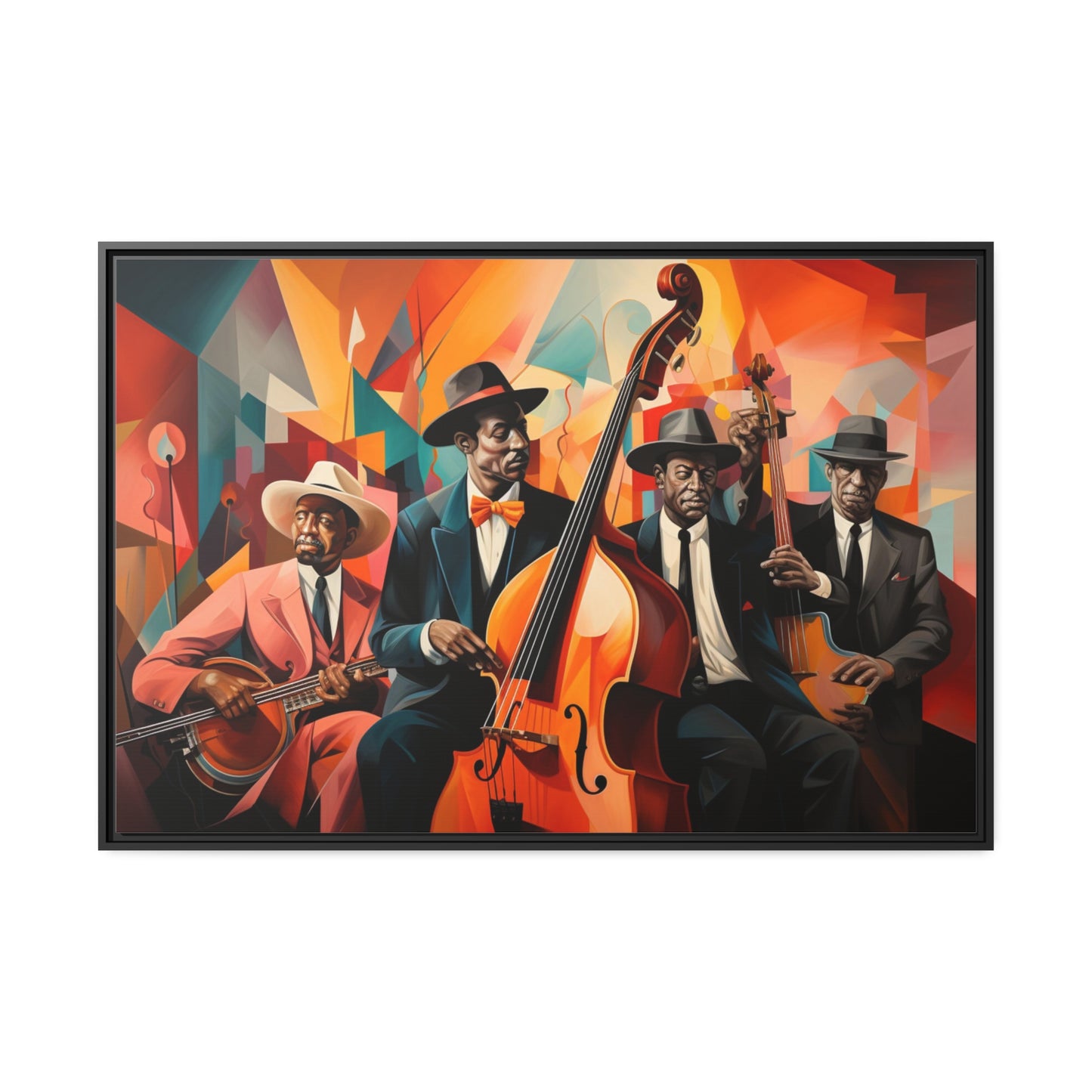 Blues Brothers-Matte Canvas, Black Frame