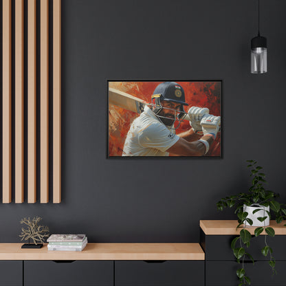 Abrstract Virat Kohli | Matte Canvas | Black Frame | Cricket canvas
