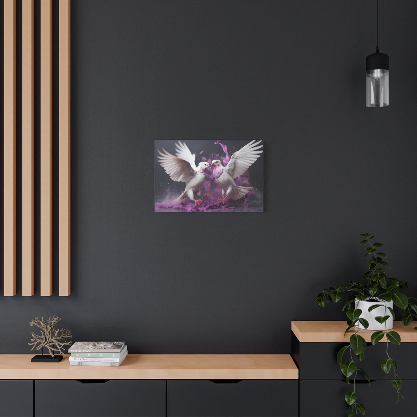 Doves Fly-Matte Canvas, Stretched, 1.25"