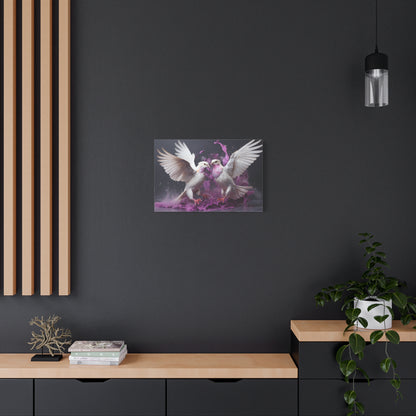 Doves Fly-Matte Canvas, Stretched, 1.25"